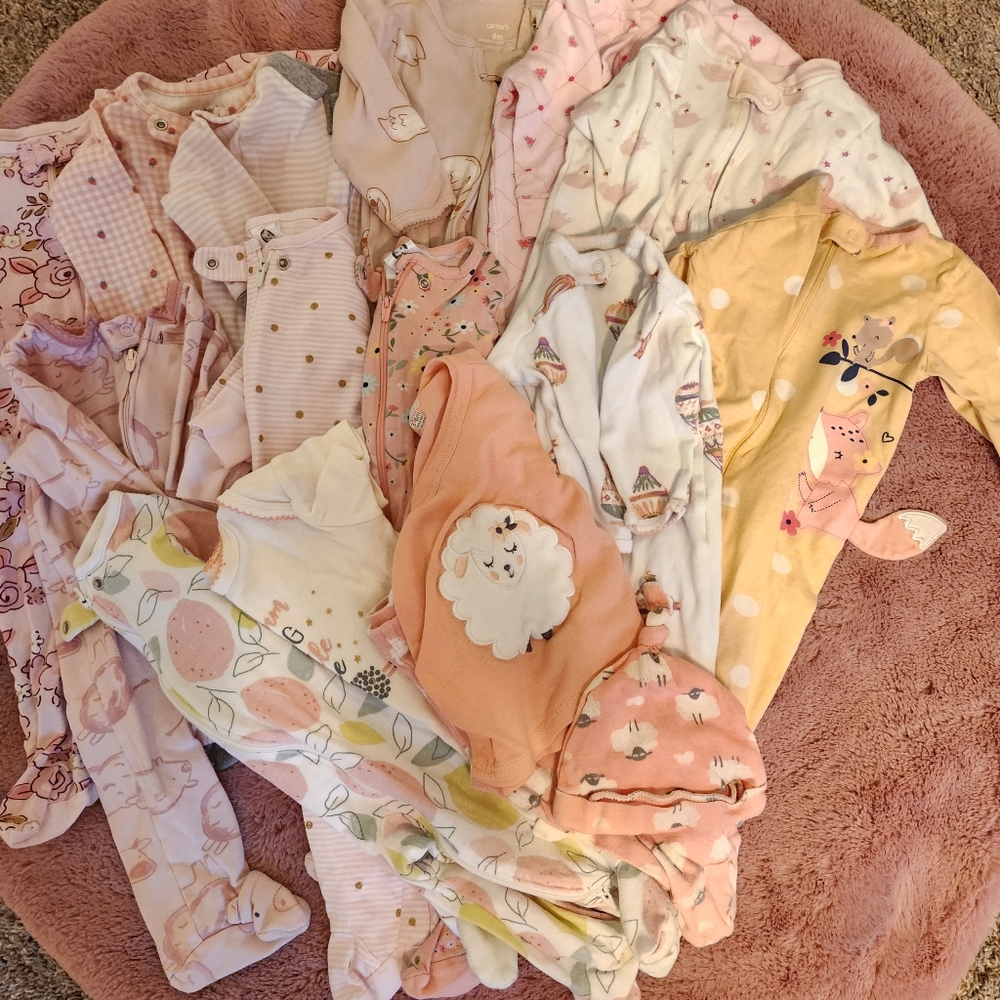 3-6 month girls sleepers